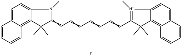 1,1,3-TRIMETHYL-2-(7-(1,1,3-TRIMETHYL-1H-2(3H)-BENZ<E>INDOLIDENE)-1,3,5- HEPTATRIENYL)-1H-BENZ<E>INDOLIUM IODIDE Struktur