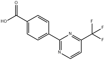 4-(4-(Trifluoromethyl)pyrimidin-2-yl)benzoic acid Struktur