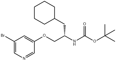 [2-(5-BroMo-pyridin-3-yloxy)-1-cyclohexylMethyl-ethyl]-carbaMic acid tert-butyl ester Struktur