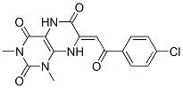 2,4,6(3H)-Pteridinetrione,  7-[2-(4-chlorophenyl)-2-oxoethylidene]-1,5,7,8-tetrahydro-1,3-dimethyl- Struktur