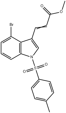 4-BROMO-3-(2-METHOXYCARBONYLETHENYL)-1-(4-METHYLPHENYLSULFONYL)INDOLE Struktur