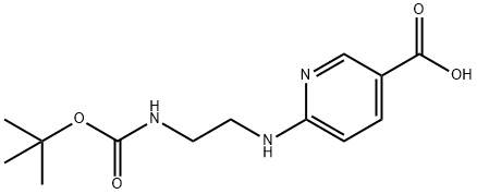 6-(2-TERT-BUTOXYCARBONYLAMINO-ETHYLAMINO)-NICOTINIC ACID Struktur