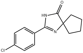 2-(4-CHLORO-PHENYL)-1,3-DIAZA-SPIRO[4.4]NON-1-EN-4-ONE Struktur