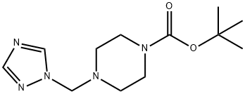 4-[1,2,4]TRIAZOL-1-YLMETHYL-PIPERAZINE-1-CARBOXYLIC ACID TERT-BUTYL ESTER Struktur