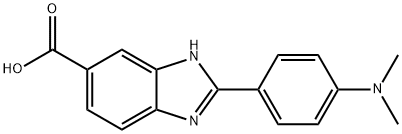 2-(4-Dimethylaminophenyl)-1H-benzimidazole-5-carboxylic acid Struktur