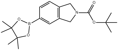 tert-butyl 5-(4,4,5,5-tetramethyl-1,3,2-dioxaborolan-2-yl)isoindoline-2-carboxyl Struktur