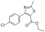 4-(4-CHLOROPHENYL)-2-METHYL-5-THIAZOLECARBOXYLIC ACID ETHYL ESTER Struktur