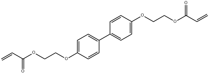 2-Propenoic acid, [1,1'-biphenyl]-4,4'-diylbis(oxy-2,1-ethanediyl)ester(9CI) 。 2-Propenoic acid,[1,1'-biphenyl]-4,4'-diylbis(oxy-2,1-ethanediyl)ester(9CI) 。 Struktur