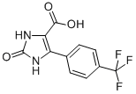 1,3-DIHYDRO-IMIDAZOL-2-ONE-5-(4-TRIFLUOROMETHYL)PHENYL-4-CARBOXYLIC ACID Struktur