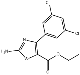 ETHYL 2-AMINO-3,5-DICHLOROPHENYL THIAZOLE-5-CARBOXYLATE Struktur