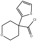 4-Thien-2-yltetrahydro-2H-pyran-4-carbonyl chloride 97% Struktur