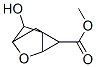 3-Oxatricyclo[2.2.1.02,6]heptane-1-carboxylicacid,5-hydroxy-,methylester(9CI) Struktur