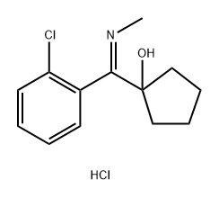 1-[(2-クロロフェニル)(メチルイミノ)メチル]シクロペンタノール塩酸塩 化學(xué)構(gòu)造式