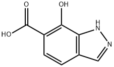 1H-Indazole-6-carboxylic acid, 7-hydroxy- Struktur