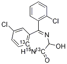 Lorazepam-13C2,15N Struktur