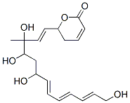 5,6-Dihydro-6-(3,4,6,13-tetrahydroxy-3-methyl-1,7,9,11-tridecatetrenyl)-2H-pyran-2-one Struktur