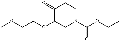 1-Piperidinecarboxylic  acid,  3-(2-methoxyethoxy)-4-oxo-,  ethyl  ester Struktur