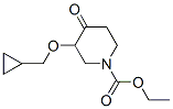 1-Piperidinecarboxylic  acid,  3-(cyclopropylmethoxy)-4-oxo-,  ethyl  ester Struktur