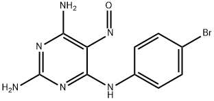 N4-(4-bromophenyl)-5-nitroso-pyrimidine-2,4,6-triamine Struktur