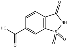 3-OXO-2,3-DIHYDRO-1,2-BENZISOTHIAZOLE-6-CARBOXYLIC ACID 1,1-DIOXIDE Struktur