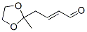 2-Butenal,  4-(2-methyl-1,3-dioxolan-2-yl)- Struktur