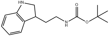 [2-(2,3-DIHYDRO-1H-INDOL-3-YL)-ETHYL]-CARBAMIC ACID TERT-BUTYL ESTER Struktur