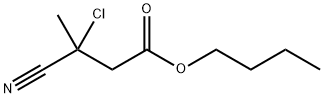 Butyric acid, 3-chloro-3-cyano-, butyl ester (7CI) Struktur