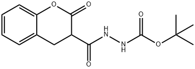 2-[(3,4-Dihydro-2-oxo-2H-1-benzopyran-3-yl)carbonyl]hydrazinecarboxylic Acid 1,1-DiMethylethyl Ester Struktur