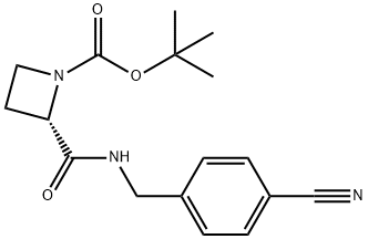 N-Boc-N’-(4-cyanobenzyl)-2-L-azetidinecarboxamide Struktur