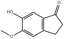 6-Hydroxy-5-methoxy-1-indanone Struktur