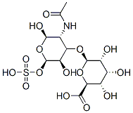 (2S,3S,4S,5R,6R)-6-[(2R,3R,4R,5R,6R)-3-acetamido-2,5-dihydroxy-6-sulfo oxy-oxan-4-yl]oxy-3,4,5-trihydroxy-oxane-2-carboxylic acid Struktur