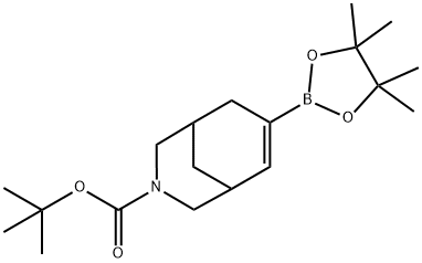 3-Azabicyclo[3.3.1]non-6-ene-3-carboxylic acid, 7-(4,4,5,5-tetramethyl-1,3,2-dioxaborolan-2-yl Struktur