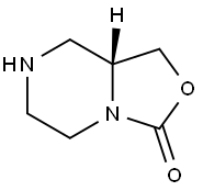 (R)-tetrahydro-1H-oxazolo[3,4-a]pyrazin-3(5H)-one Struktur