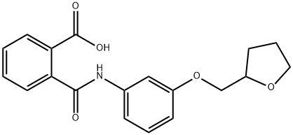 2-{[3-(TETRAHYDRO-2-FURANYLMETHOXY)ANILINO]-CARBONYL}BENZOIC ACID Struktur