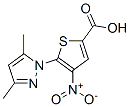 2-Thiophenecarboxylic  acid,  5-(3,5-dimethylpyrazol-1-yl)-4-nitro-  (7CI) Struktur