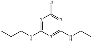 2-CHLORO-4-ETHYLAMINO-6-N-PROPYLAMINO-1,3,5-TRIAZINE Struktur