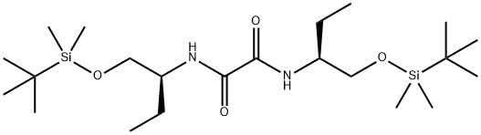 N,N'-Bis[(S)-1-(tert-ButyldiMethylsilyloxyMethyl)propyl]ethanediaMide Struktur