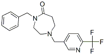 4-BENZYL-1-([6-(TRIFLUOROMETHYL)PYRIDIN-3-YL]METHYL)-1,4-DIAZEPAN-5-ONE Struktur