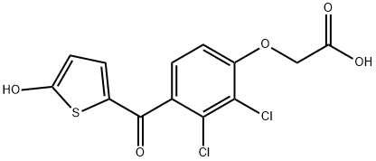 2-[2,3-dichloro-4-(5-hydroxythiophene-2-carbonyl)phenoxy]acetic acid Struktur