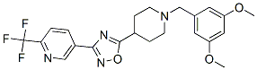 5-(5-[1-(3,5-DIMETHOXYBENZYL)PIPERIDIN-4-YL]-1,2,4-OXADIAZOL-3-YL)-2-(TRIFLUOROMETHYL)PYRIDINE Struktur