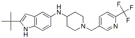 2-TERT-BUTYL-N-(1-([6-(TRIFLUOROMETHYL)PYRIDIN-3-YL]METHYL)PIPERIDIN-4-YL)-1H-INDOL-5-AMINE Struktur