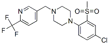 1-[4-CHLORO-2-(METHYLSULFONYL)PHENYL]-4-([6-(TRIFLUOROMETHYL)PYRIDIN-3-YL]METHYL)PIPERAZINE Struktur