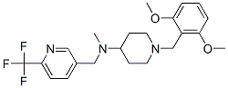 1-(2,6-DIMETHOXYBENZYL)-N-METHYL-N-([6-(TRIFLUOROMETHYL)PYRIDIN-3-YL]METHYL)PIPERIDIN-4-AMINE Struktur