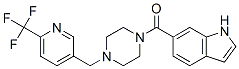 6-[(4-([6-(TRIFLUOROMETHYL)PYRIDIN-3-YL]METHYL)PIPERAZIN-1-YL)CARBONYL]-1H-INDOLE Struktur