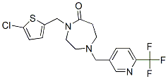 4-[(5-CHLORO-2-THIENYL)METHYL]-1-([6-(TRIFLUOROMETHYL)PYRIDIN-3-YL]METHYL)-1,4-DIAZEPAN-5-ONE Struktur