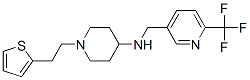 1-[2-(2-THIENYL)ETHYL]-N-([6-(TRIFLUOROMETHYL)PYRIDIN-3-YL]METHYL)PIPERIDIN-4-AMINE Struktur