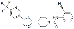 N-(2-CYANOPHENYL)-4-(3-[6-(TRIFLUOROMETHYL)PYRIDIN-3-YL]-1,2,4-OXADIAZOL-5-YL)PIPERIDINE-1-CARBOXAMIDE Struktur