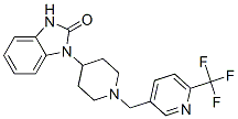 1-(1-([6-(TRIFLUOROMETHYL)PYRIDIN-3-YL]METHYL)PIPERIDIN-4-YL)-1,3-DIHYDRO-2H-BENZIMIDAZOL-2-ONE Struktur