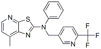 THIAZOLO[5,4-B]PYRIDIN-2-AMINE, 7-METHYL-N-PHENYL-N-[[6-(TRIFLUOROMETHYL)-3-PYRIDINYL]METHYL]- Struktur