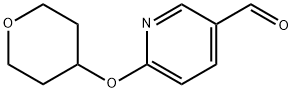 6-(Tetrahydro-2H-pyran-4-yloxy)nicotinaldehyde 97% Struktur